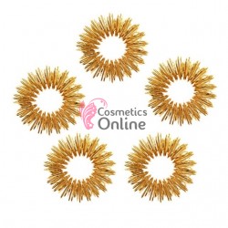 Inele pentru masaj Su Jok, metalic Auriu, set 5 bucati BLM011